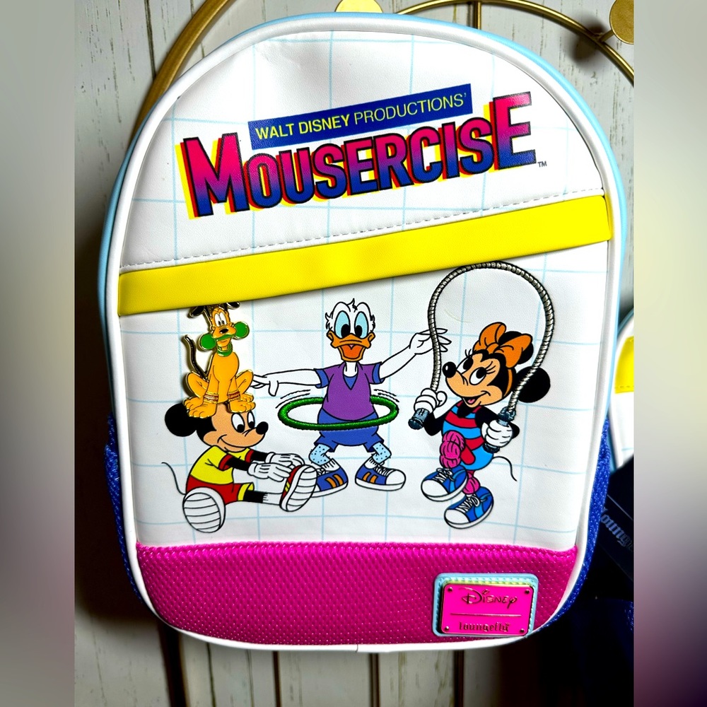 Loungefly Disney Mousercise Mini Backpack